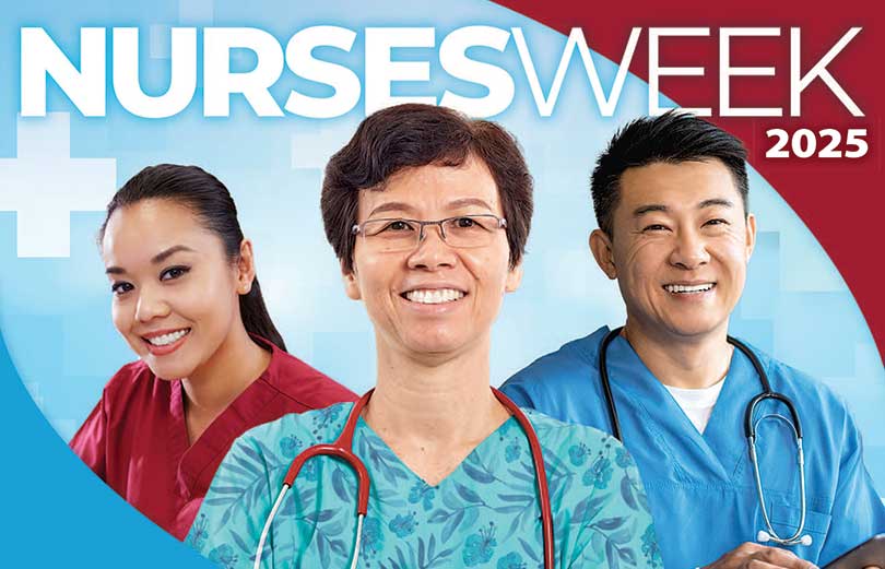Cover of special newspaper inserts featuring diverse nurses for Nurses Week 2025.