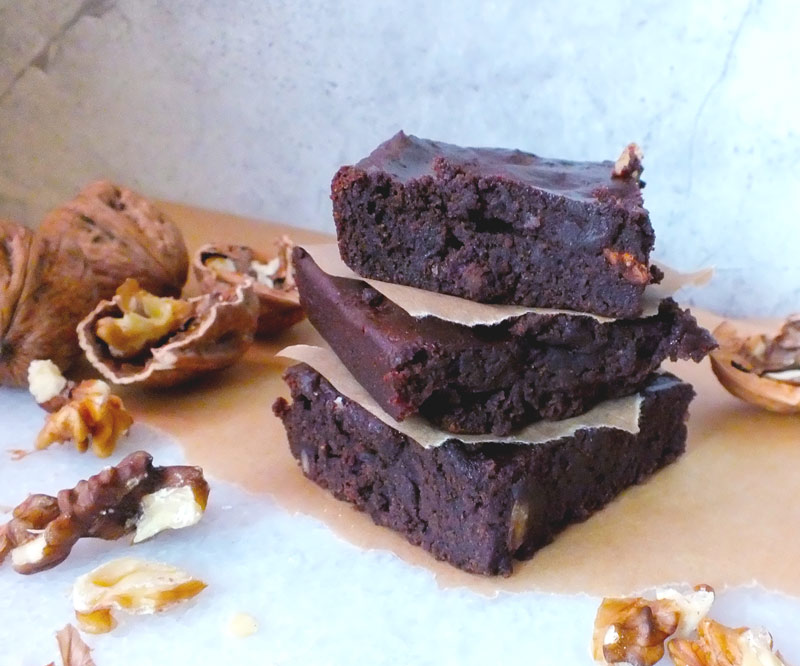 Mint Chocolate Walnut Brownies