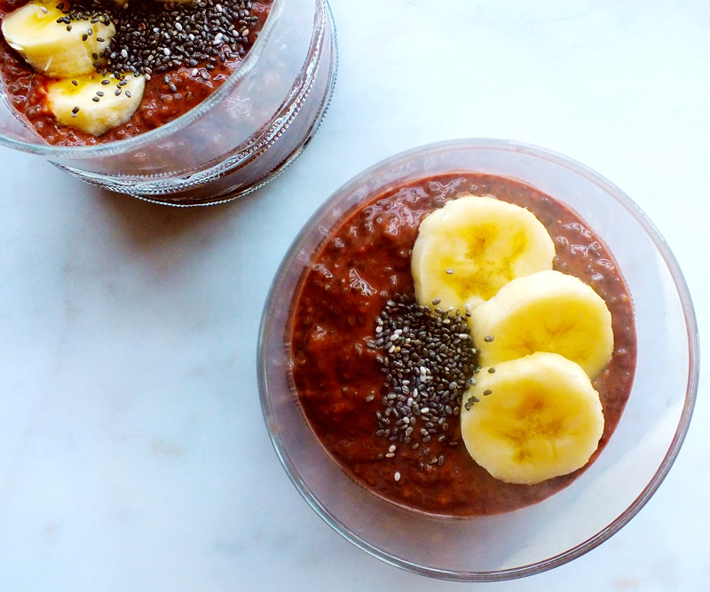Chocolate Banana Chia Seed Pudding